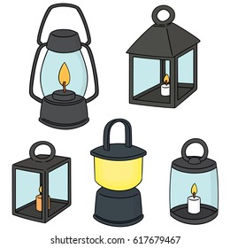 vector set of lantern