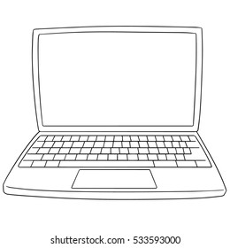 vector set of laptop