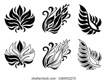 Vector set of leafs design elements