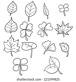 vector set of leaves