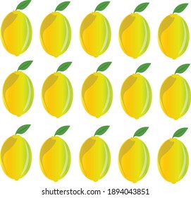 Vector set lemon texture art icon illustration pattern design