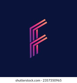 Conjunto vectorial de letra de logotipo diseño creativo