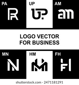 Vector conjunto de logotipo de la letra para la marca de ropa, empresa u otros