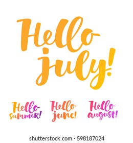 Vector set of lettering phrase. Hand drawn seasons inspiration quotes. Handwritten modern brush calligraphy for invitation and greeting card, t-shirt, prints and posters
