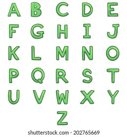 Vector Set of  Letters. Alphabet. ABC.