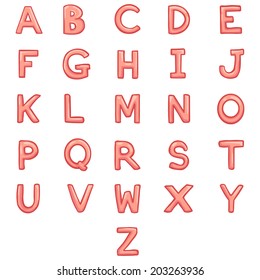 Vector Set of  Letters. Alphabet. ABC.