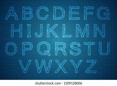 vector set of letters, ready alphabet. 3d style
