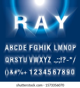 Vector set of letters, symbols and numbers, for unique logo or text, vector illustration