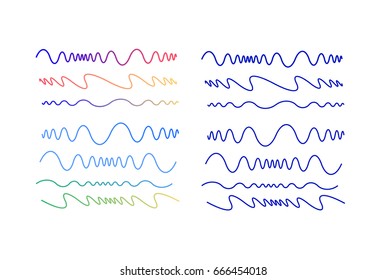 Vector set of line elements, pulsating waves, fluctuations.
