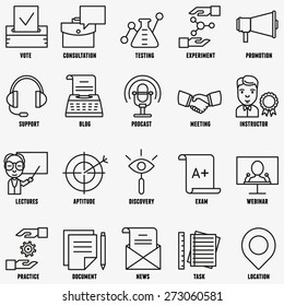 Vector set linear business education icons - part 2 - vector icons