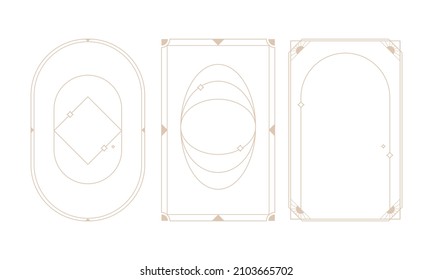 Vector set of linear frames and borders abstract design elements for decoration