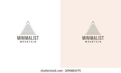 Vector set of linear icons and symbols - mountain logo design templates - abstract design elements for decoration in modern minimalist style for social media posts, stories, e.t.c