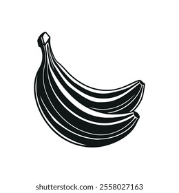 Vector Set of Line-Art Bananas. Overripe Banana, 
