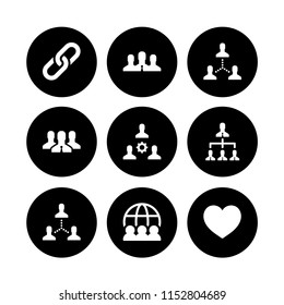 vector set. link, team, teamwork and networking illustration for web and graphic design