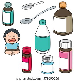 vector set of liquid medicine