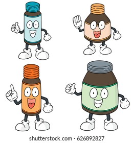 vector set of liquid medicine