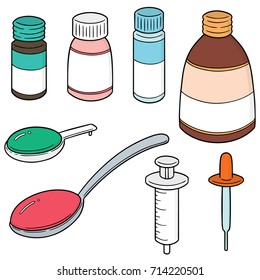 vector set of liquid medicine