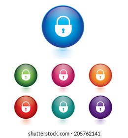 Vector - Set of lock icons