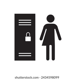 Vector set of locker room icons
