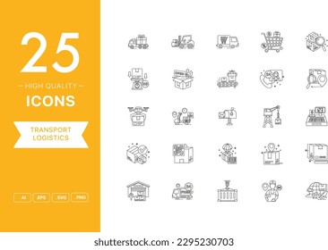 Vector set of Logistics icons