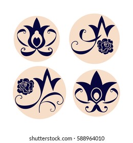 Vector set of logo design