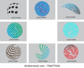 Vector set of logo design
