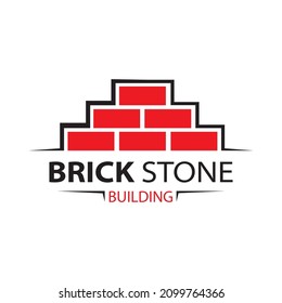 Vector set of logos brick stones, construction