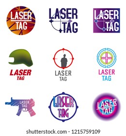 Vector Set Of Logos For Laser Tag