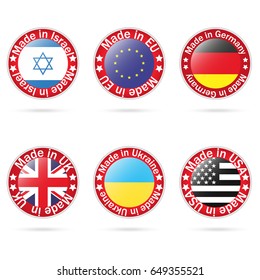 Vector set logos made in symbol for your products, infographic, web and apps