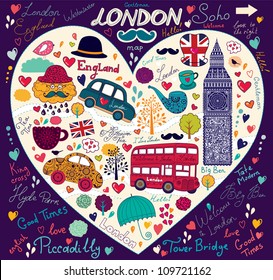 Vector set of London symbols