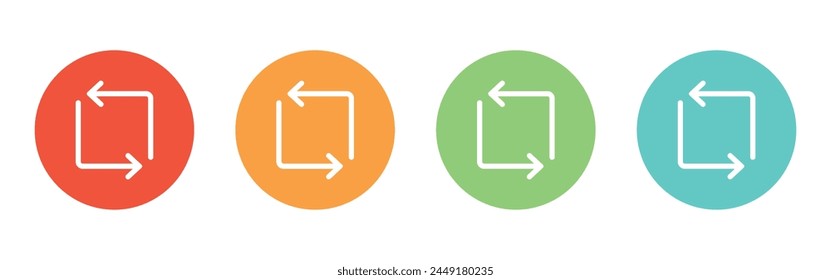 Vector Set Loop Icons In Multiple Colors