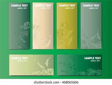 Vector set lotus and koi for background and text.beautiful  vector floral frame with lotus flowers and leaves in graphic style.
