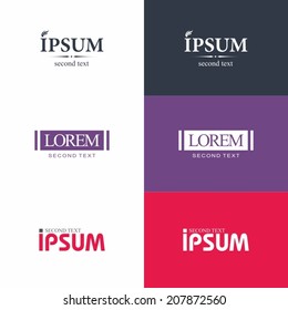 Vector set for luxury brand 