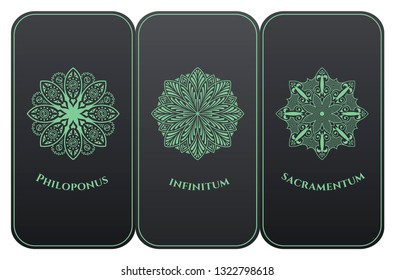 Vector set of luxury packaging templates in modern floral style. Labels, badges, logos, product frames. Vertical cards with gold foil on black background. Emblems for packaging of organic cosmetics
