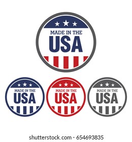 Vector set of made in the USA labels