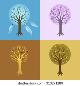 Vector set of magic trees