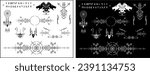 Vector set: Magical Viking runes, tattoos, symbols and ornaments