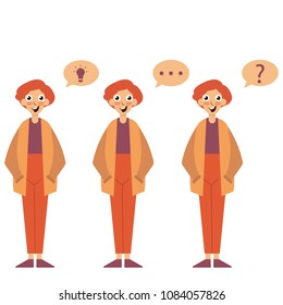 Vector set of male