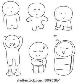 vector set of man