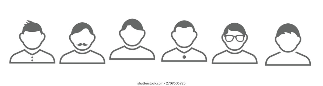 Vector conjunto de iconos de hombre ilustración