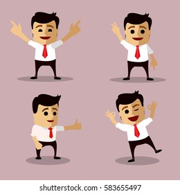 Vector set of manager or business man character.