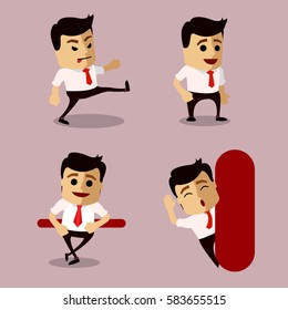 Vector set of manager or business man character.