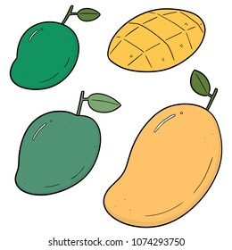 vector set of mango