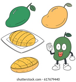 vector set of mango