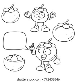 vector set of mangosteen