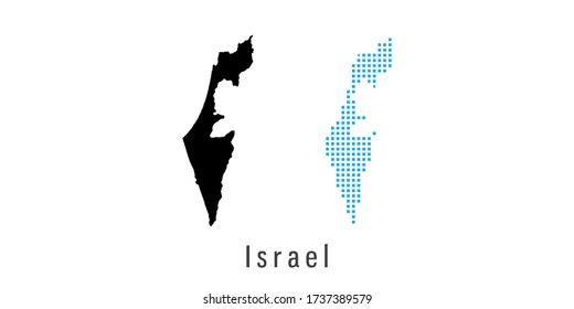 Mapa de los puntos negros y azules de Israel.