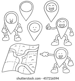 Vector Set Of Map And Map Marker