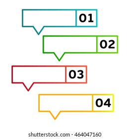 Vector Set of Map Markers with  numbers