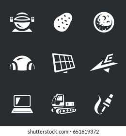 Vector Set of Mars Exploration Icons.