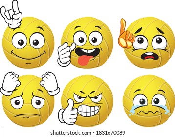 Vector set mascots of handball. Perfect for printing flyers, T-shirts, posters, brochures and other printing materials.